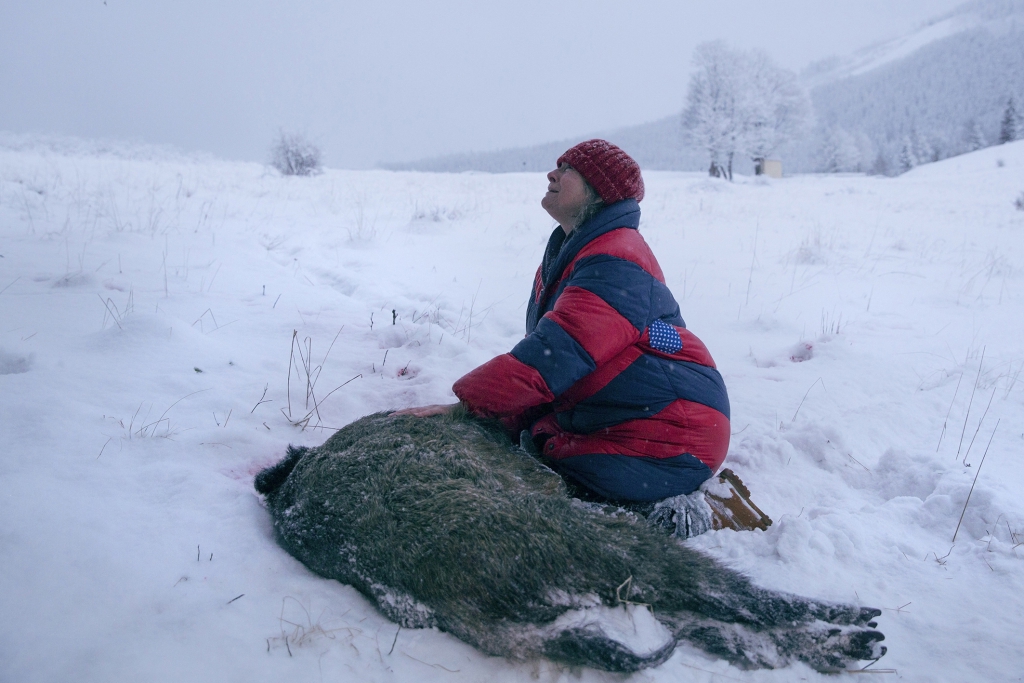 Agneška Mandata filmā "Pokot/Spoor", rež. Agnieszka Holland, attēla autors: Robert Paêka