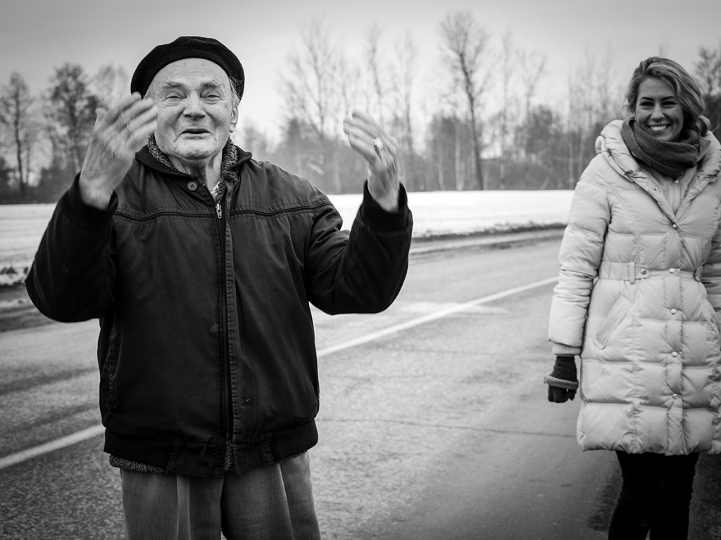 Simas Kudirka un režisore Giedre Žyckīte. Foto: Tomas Ivanauskas