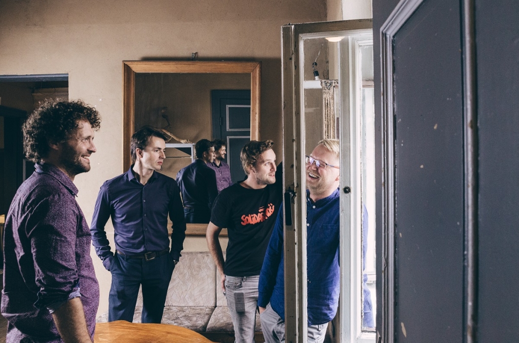 Dzintars Dreibergs, Andris Gauja, Jānis Ābele, Juris Kursietis. Foto: Agnese Zeltiņa Kaņepes kultūras centrā
