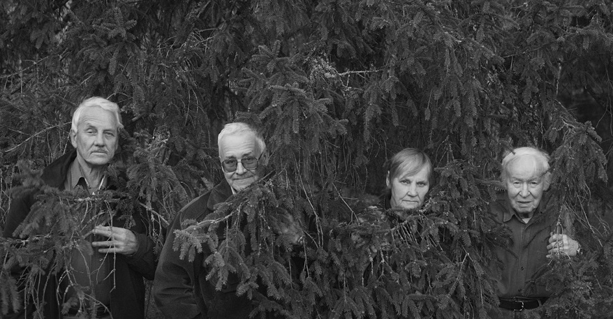 Pusgadsimtu pēc iepazīšanās. Uldis Briedis, Armīns Lejiņš, Dainuvīte Brauna, Uldis Brauns. Foto: Uldis Briedis