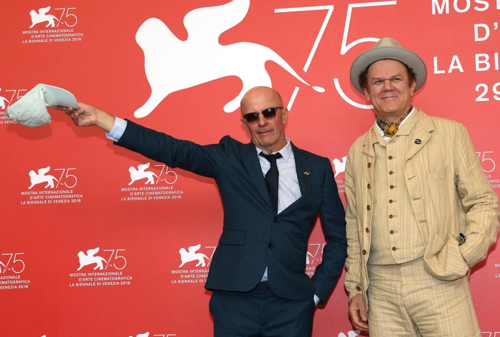 Režisors Žaks Odijārs / Jacques Audiard un filmas "Sisteru brāļi / The Sisters Brothers" aktieris Džons S. Reilijs / John C. Reilly Venēcijas festivālā