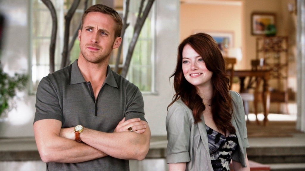 Raiens Goslings un Emma Stouna filmā "Crazy, Stupid, Love" (2011)