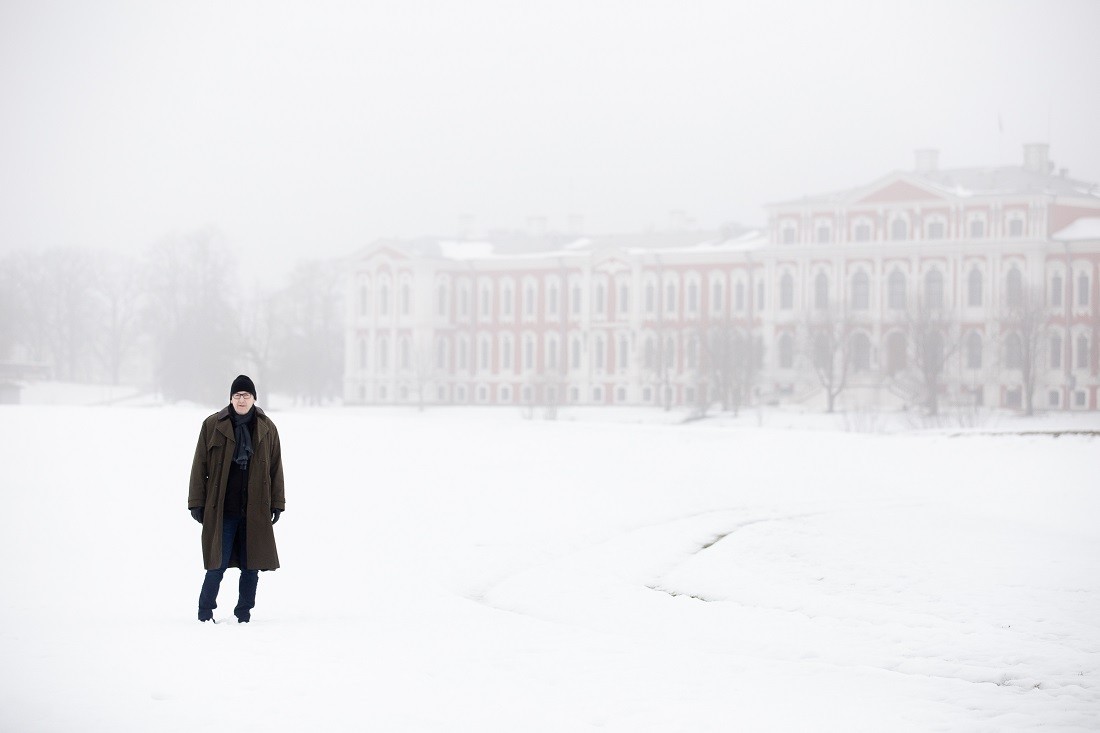 Viktors Freibergs sniegā. Foto: Agnese Zeltiņa