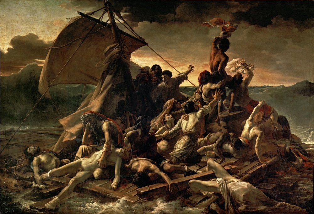 Teodora Žeriko glezna "Medūzas plosts" (1818)