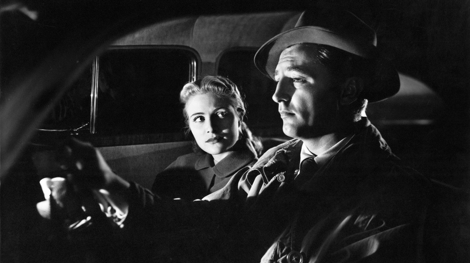 Virdžīnija Hjūstone un Roberts Mičums filmā "Out of the Past" (1947)