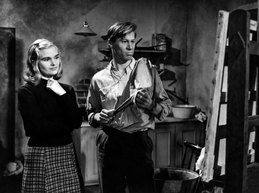 Kadrs no filmas "Meitene ar hiacintēm / Flicka och hyacinter" (1950)