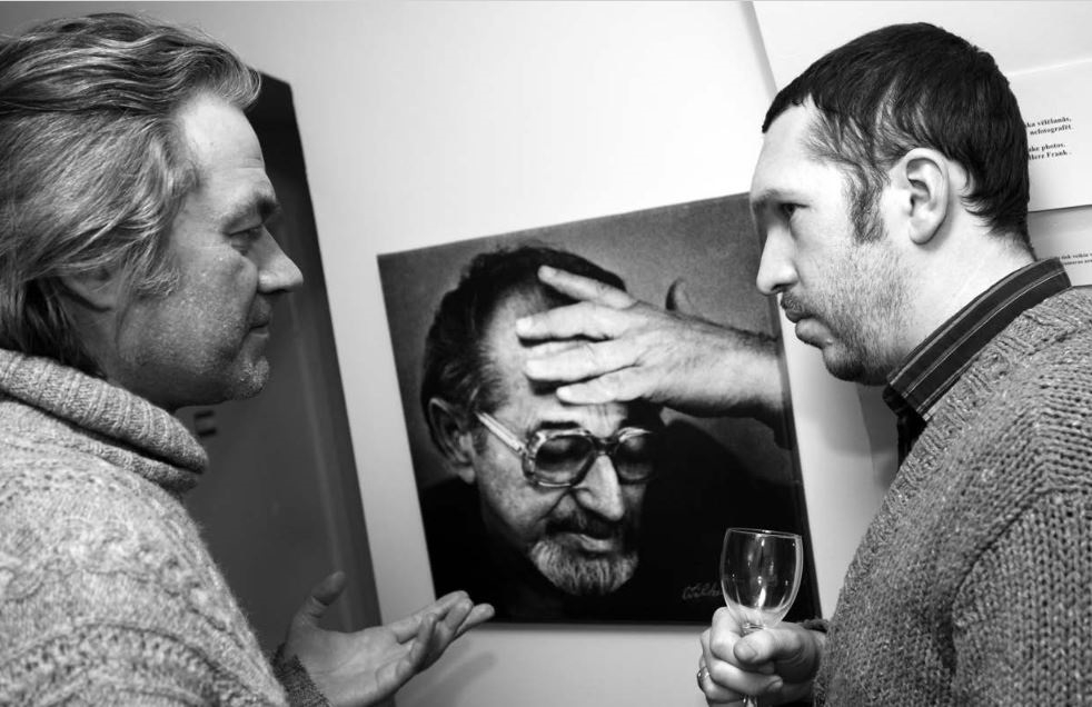 Nils Skapāns un Roberts Vinovskis 2011. gadā Rīgas Kino muzejā - sadarbība vēl tikai sāksies. Foto: Agnese Zeltiņa