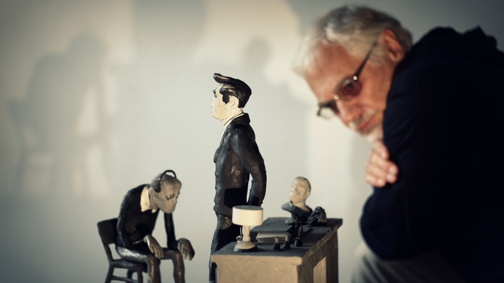Režisors Pēteris Krilovs, strādājot pie filmas "Uz spēles Latvija" (2014). Foto: Agnese Zeltiņa