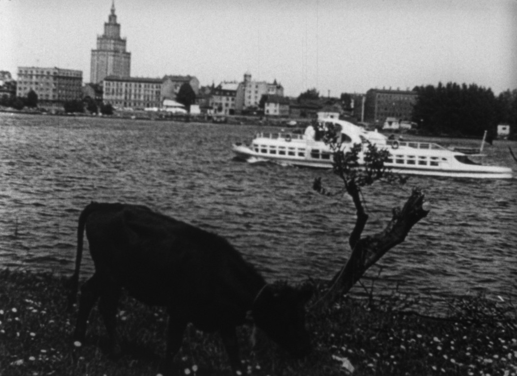 Kadrs no dokumentālās filmas "Zaķusala". 1975. gads. Režisori Juris Klaubergs, Arvīds Cinītis. LNA LVKFFDA 31. f., dok. nr. 317.